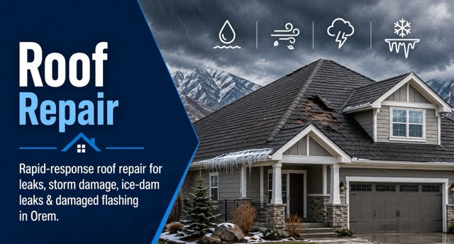 Roofer repairing a shingle roof