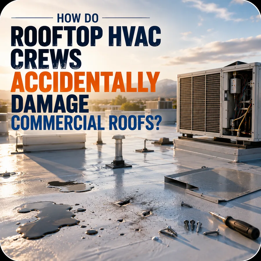 How Do Rooftop HVAC Crews Accidentally Damage Commercial Roofs? – All Star Roofing