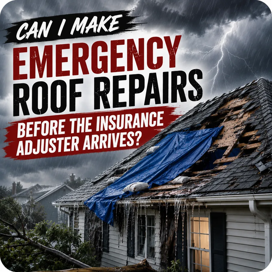 Can I Make Emergency Roof Repairs Before the Insurance Adjuster Arrives? – All Star Roofing